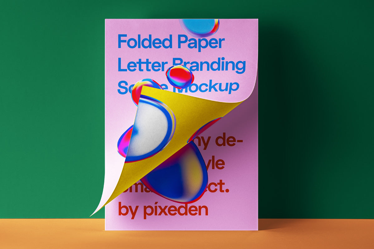 Folded Letter Psd Paper Mockup