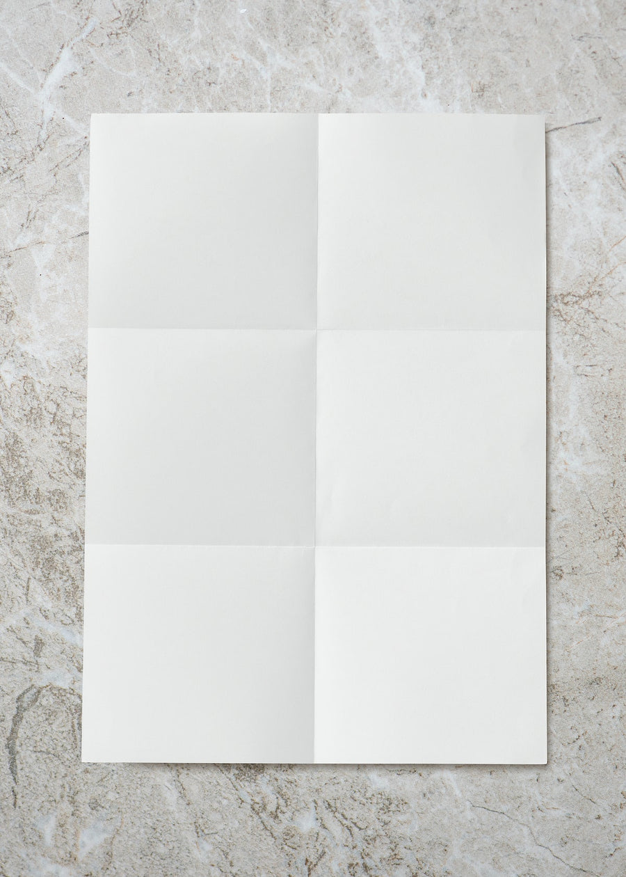 Folded Paper Crease On Marble Background