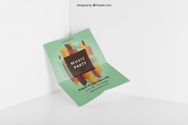 Folded Paper Mockup Psd