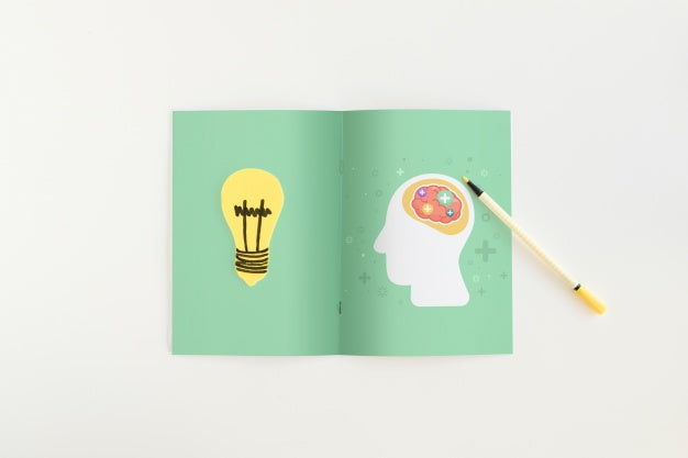 Folded Paper Mockup With Tips Concept Psd