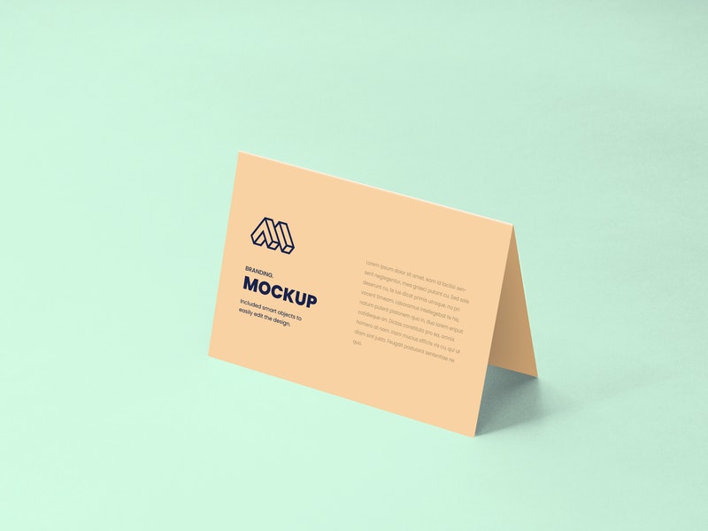 Folded Paper Psd Mockup