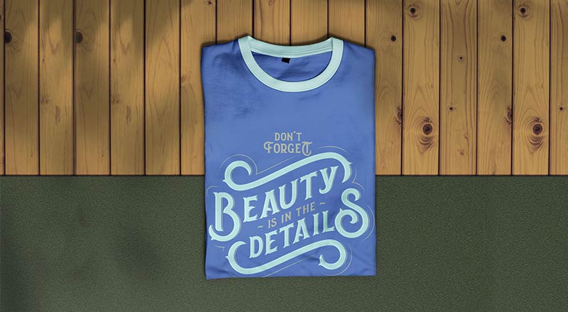 Folded T-Shirt Mockup Psd