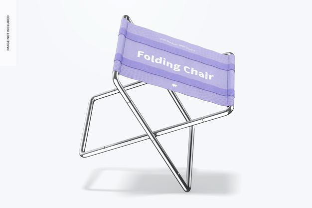 Folding Chair Mockup, Leaned Psd