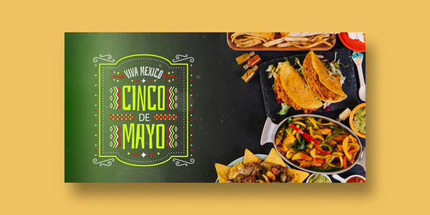 Food Banners Mockup With Mexico Concept Psd