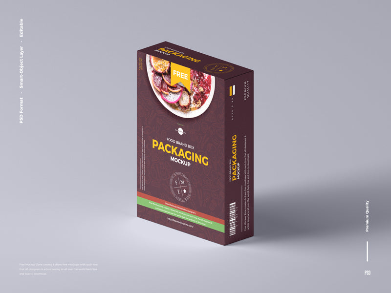 Food Brand Box Packaging Mockup