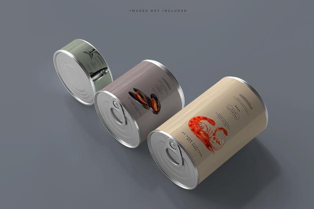 Food Can Mockup Psd
