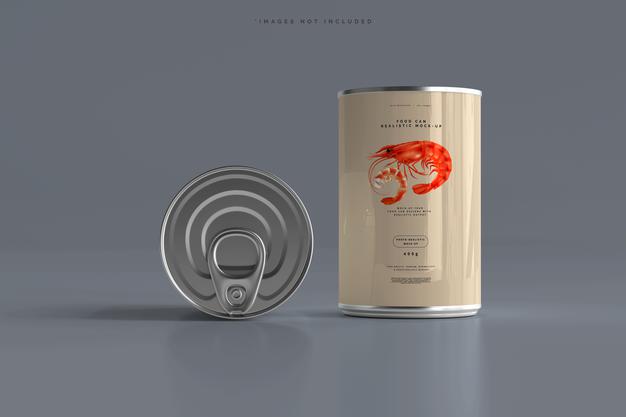 Food Can Mockup Psd