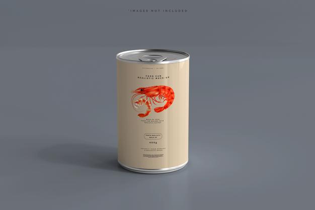 Food Can Mockup Psd