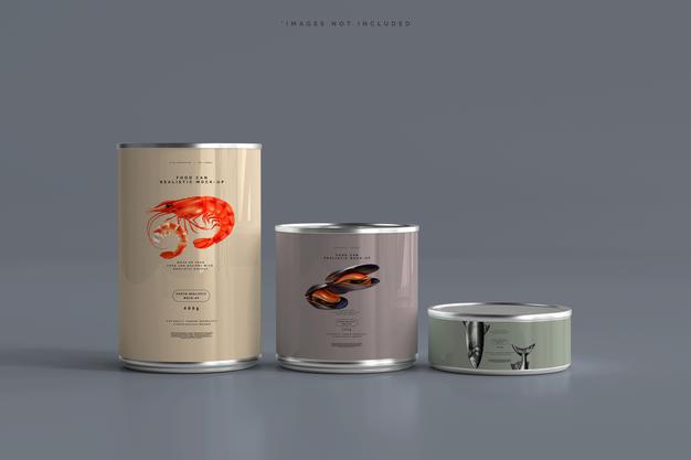Food Can Mockup Psd