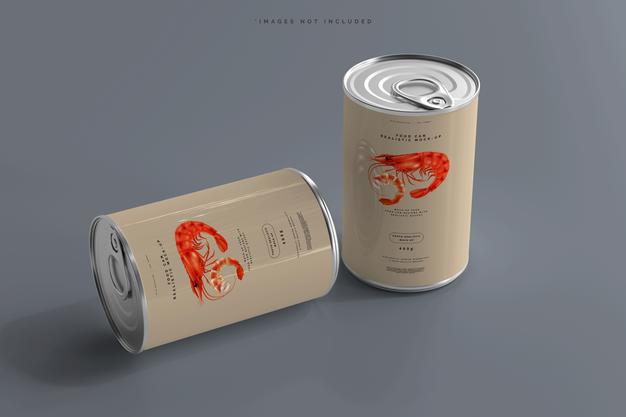 Food Can Mockup Psd