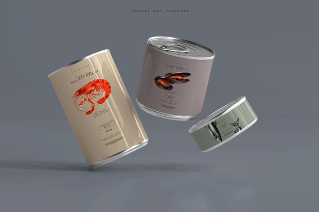 Food Can Mockup Psd