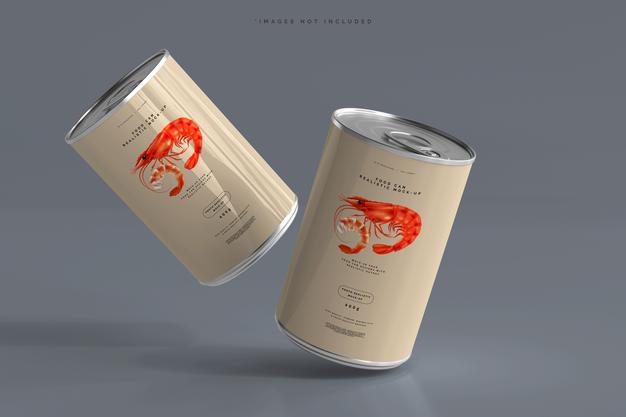 Food Can Mockup Psd