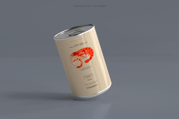 Food Can Mockup Psd