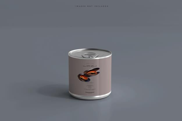 Food Can Mockup Psd
