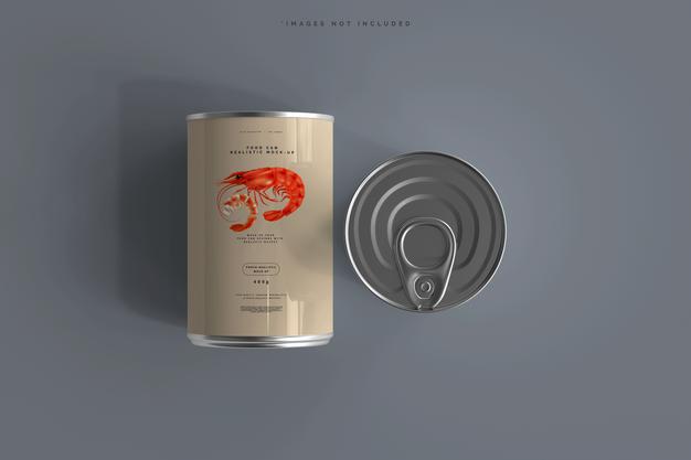Food Can Mockup Psd