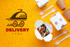 Food Delivery Composition With Mock-Up Psd
