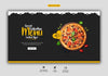 Food Menu And Delicious Pizza Web Banner Template Psd