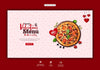 Food Menu And Delicious Pizza Web Banner Template Psd