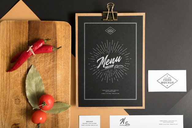 Food Menu Concept Mock-Up Psd