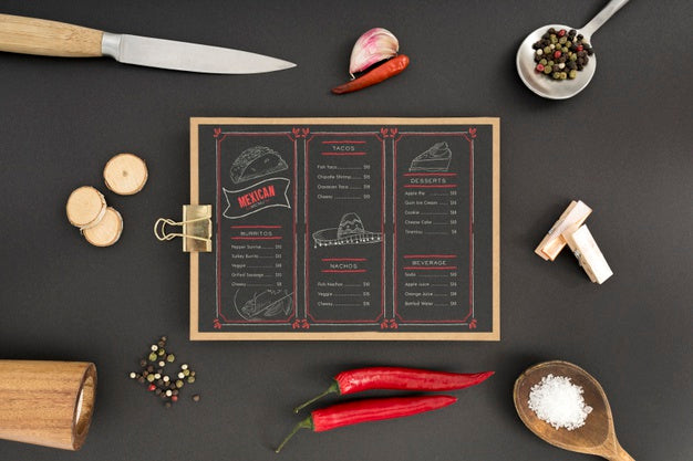 Food Menu Concept Mock-Up Psd