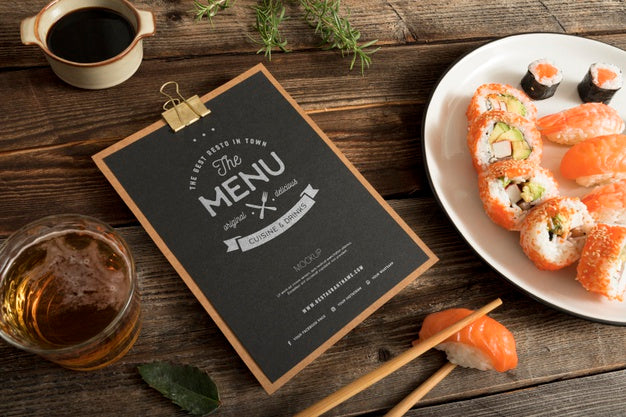 Food Menu Concept Mock-Up Psd