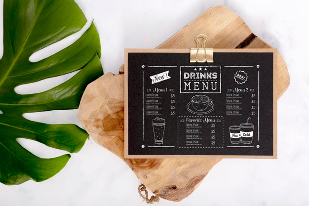 Food Menu Concept Mock-Up Psd