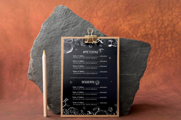 Food Menu Concept Mock-Up Psd