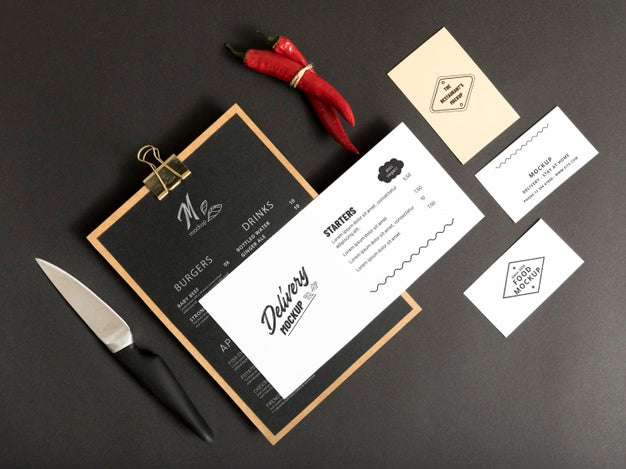 Food Menu Concept Mock-Up Psd