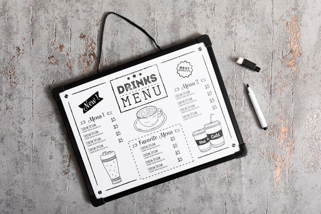 Food Menu Concept Mock-Up Psd