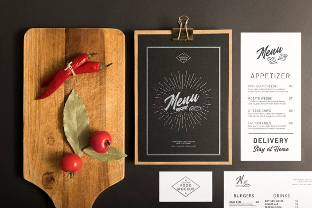 Food Menu Concept Mock-Up Psd