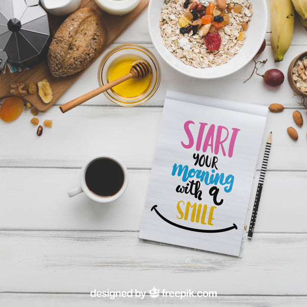 Food Mockup With Coffee Psd