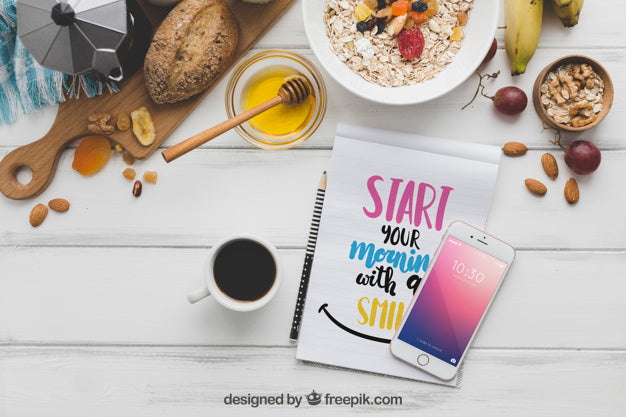 Food Mockup With Coffee Psd