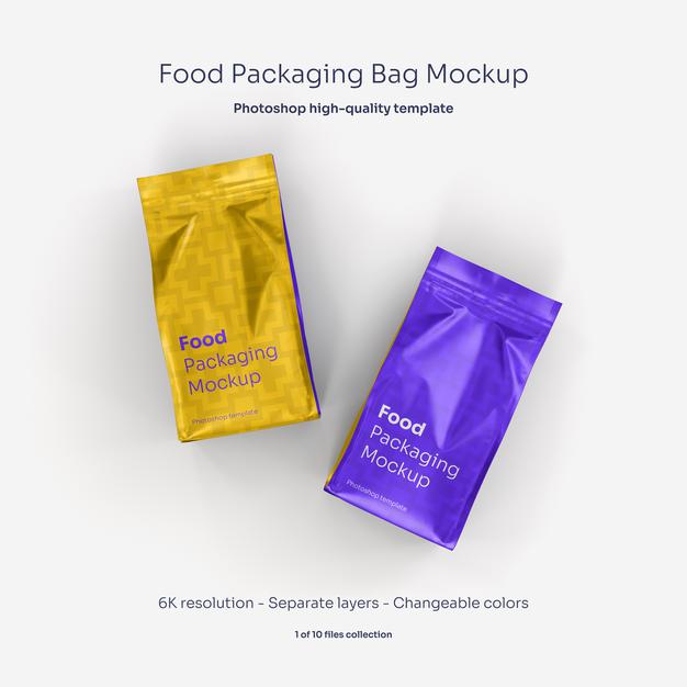 Food Packaging Bag Mockup Psd