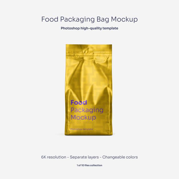 Food Packaging Bag Mockup Psd