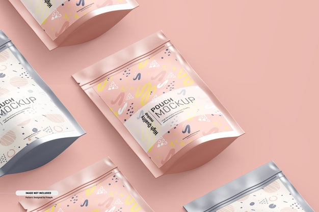 Food Supplement Pouch Packaging Mockup Psd