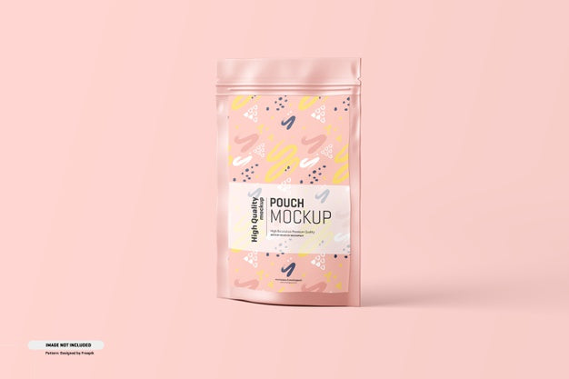 Food Supplement Pouch Packaging Mockup Psd
