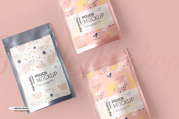 Food Supplement Pouch Packaging Mockup Psd
