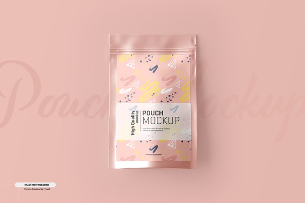 Food Supplement Pouch Packaging Mockup Psd