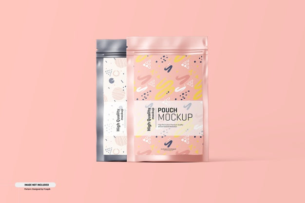 Food Supplement Pouch Packaging Mockup Psd