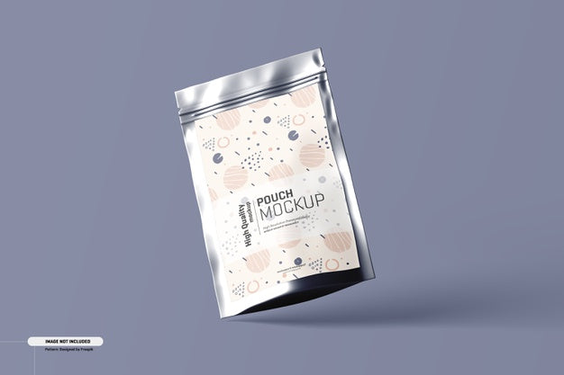 Food Supplement Pouch Packaging Mockup Psd