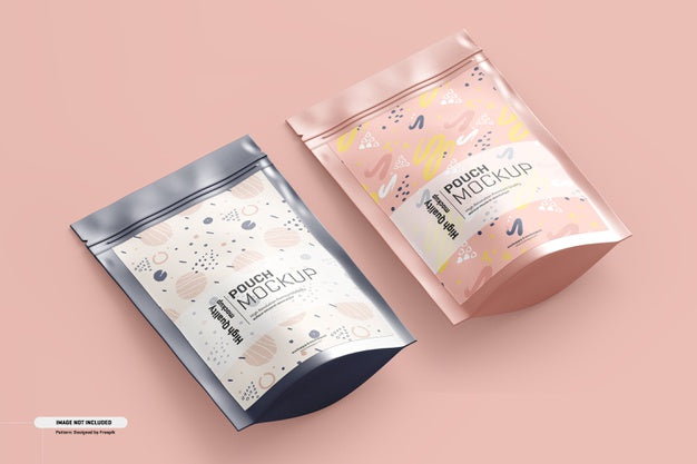 Food Supplement Pouch Packaging Mockup Psd