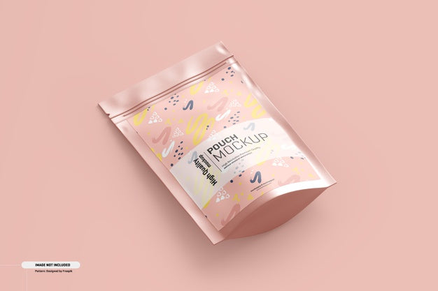 Food Supplement Pouch Packaging Mockup Psd