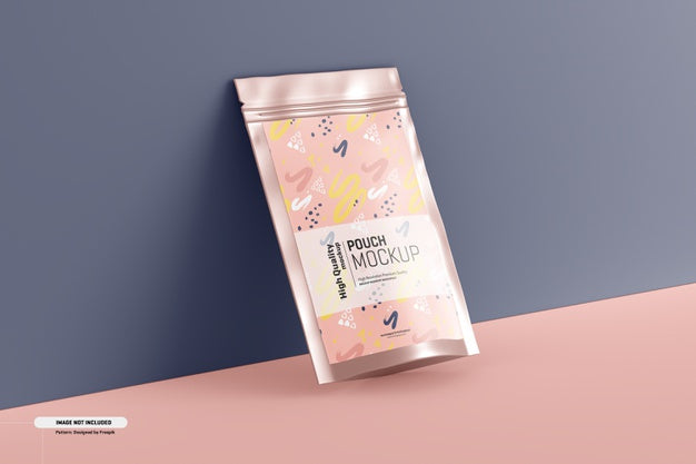 Food Supplement Pouch Packaging Mockup Psd