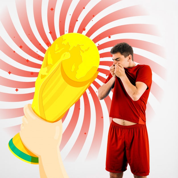 Football Player And Trophy Psd