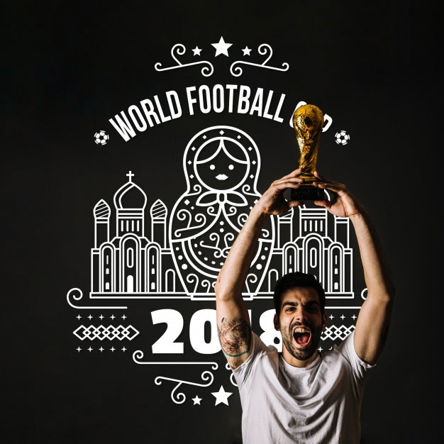 Football Player Celebrating Psd