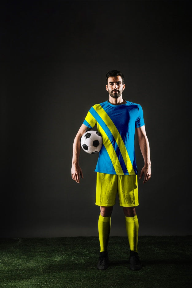 Football Player Posing Psd