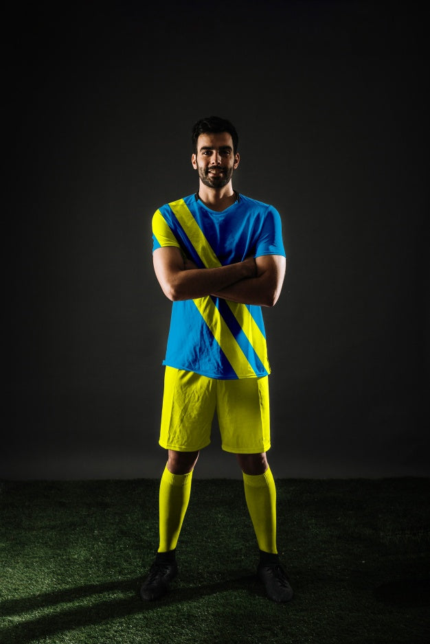 Football Player Posing Psd