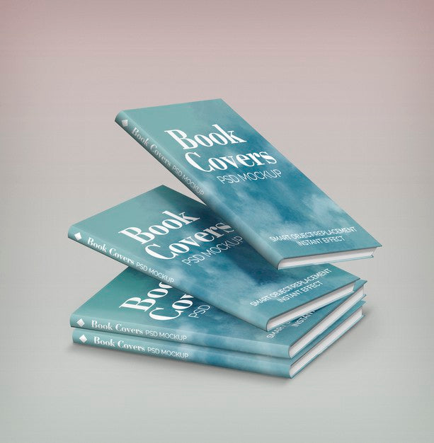 Four Books Mockup Psd