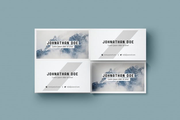 Four Business Card Mock Up Psd