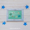 Frame And Blue Mini Starfishes Psd